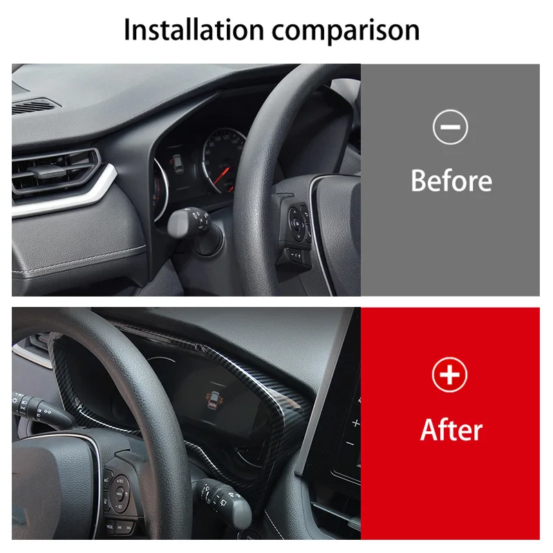 For Toyota RAV4 XA50 2019 2020 Bilen og RHD LHD dashboard dekorativ ramme dashboard dækker klistermærker interiør trim 5