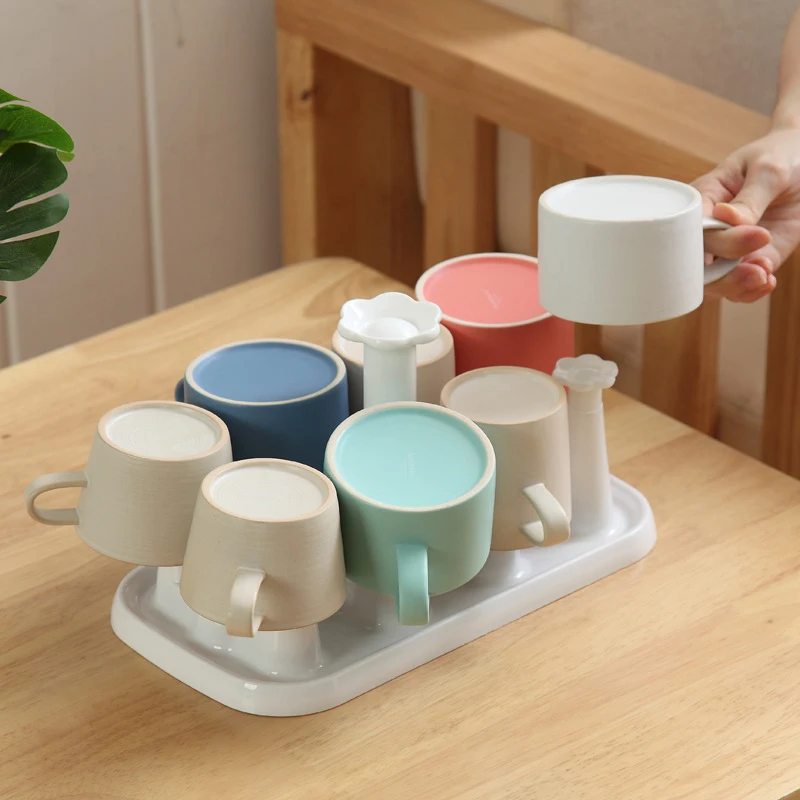 Kreative Hjem Plast Dræn kopholder Vand Cup Hovedet Storage Rack Køkken Rack til Hjemmet Bar Værktøj 5