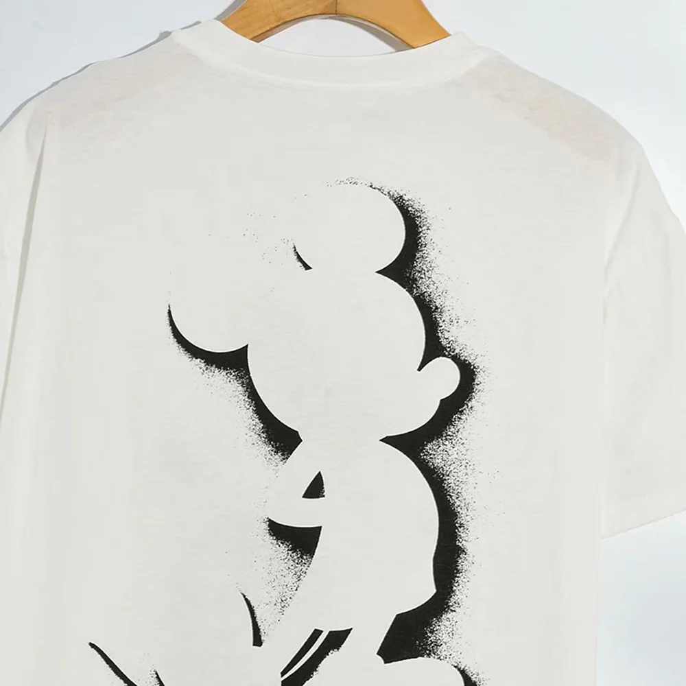 Disney T-Shirt Mode Mickey Mouse Skitse Tegnefilm Print Korte Ærmer O-Hals Harajuku Kvinder Bomuld Korea Kvindelige Tee Toppe Hvid 5