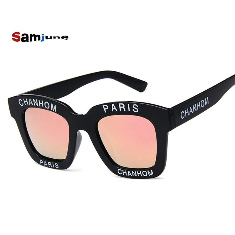 Samjune Retro Square Solbriller Kvinder Brand Designer Engelske Bogstaver Metal Ramme Cirkel Sol Briller Mode Kvindelige Nuancer Oculos 5