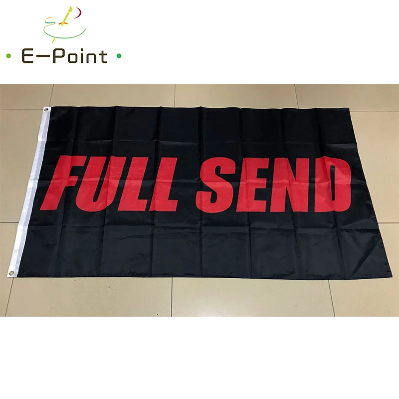 Sort Baggrund Red Fuld Sende Flag 2*3 ft (60*90cm) 3 ft*5ft (90*150 cm) Størrelse Julepynt til Hjem Flag Banner 5