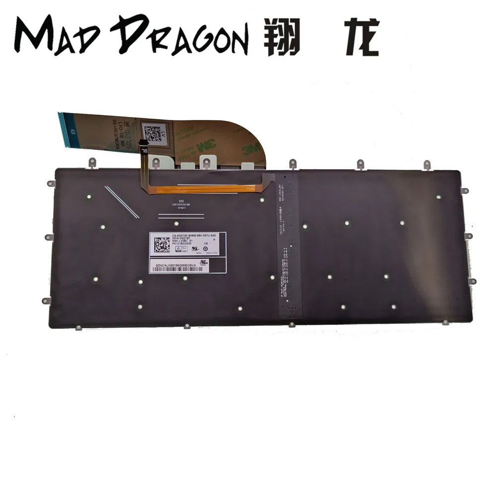 MAD DRAGON Mærke laptop Nye Tastatur med Baggrundsbelysning For Dell XPS 9550 9560 9570 M5510 M5520 M5530 INS15 7558 7568 0GDT9F GDT9F 5