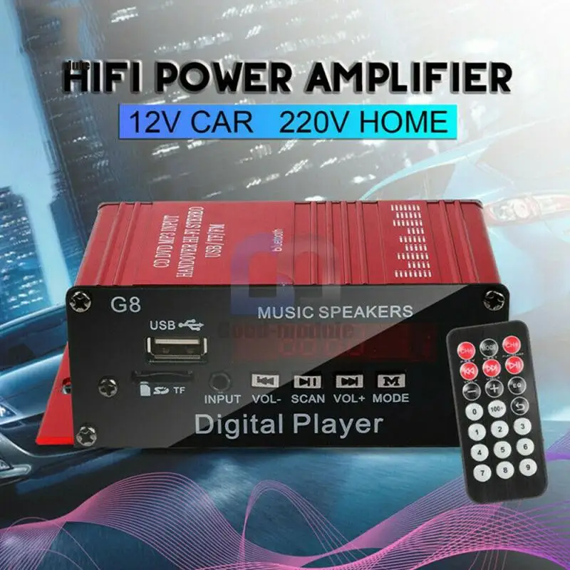 Bil-MP3-Dekoder yrelsen Bluetooth Car Radio MP3-200W Forstærker 12V USB Auto HIFI-Lyd Stereo Forstærker-Fjernbetjening Mp3 Dekoder 5