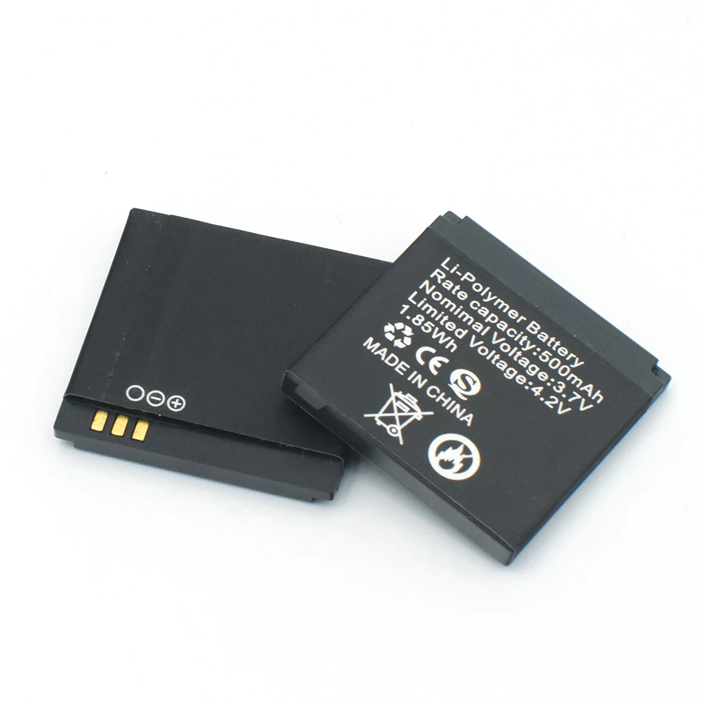 For Q18 Smart Ur 2 Stykker 3,7 V Genopladeligt Li-ion-Polymer-Batterier 500mA Lithium Li-po Batteri Smartwatch Erstatte 5