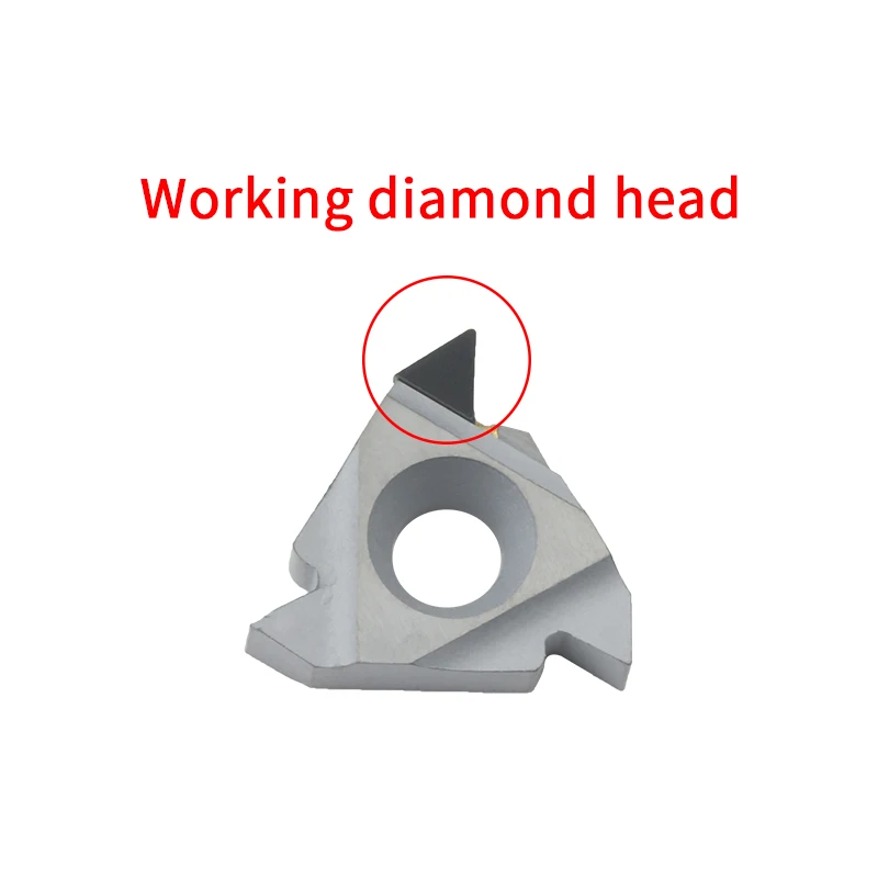 1PC PCD diamantværktøj 11IR A60 16ER AG55/AG60 threading hårdmetal sæt skruen i cnc vendbare drejestål tråd dreje cutter 5