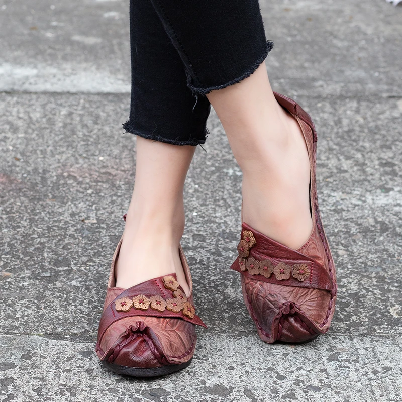 Clearance 80% rabat læder fire sæsoner sko, sandaler, afslappet flade sko komfortable bløde bund kvinders sko tilbud 5