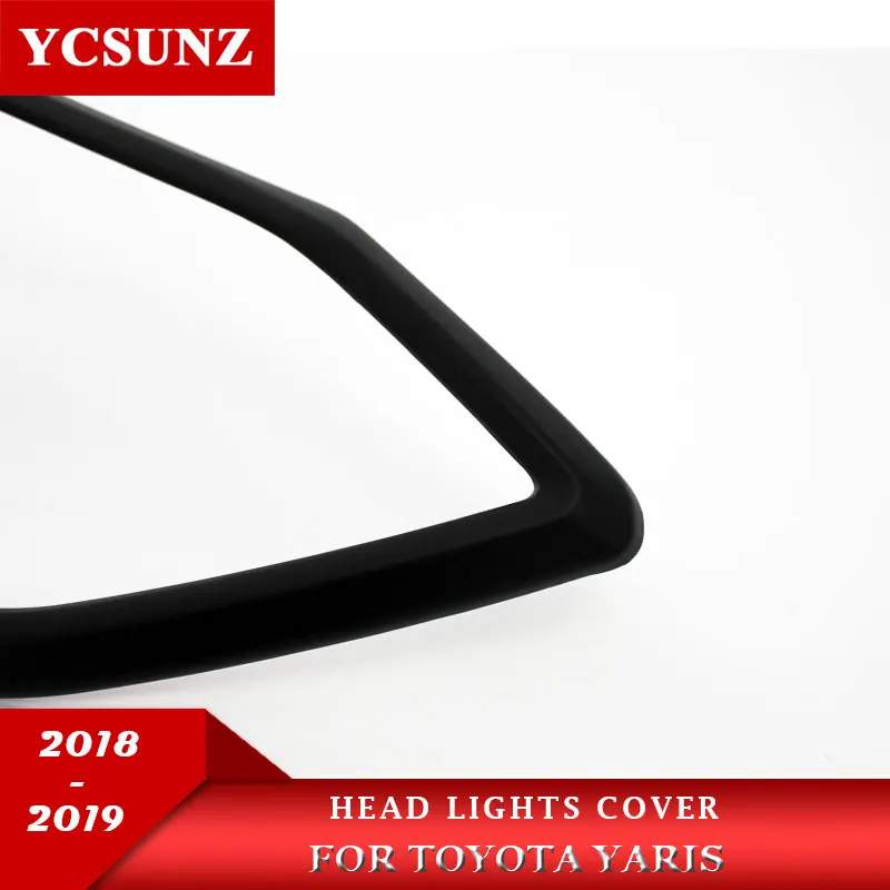 Hoved Lys Dækning For Toyota Yaris Hatchback Sedan 2018 2019 Tilbehør Foran lygten Lampe Hood Dele Til toyota yaris Ycsunz 5