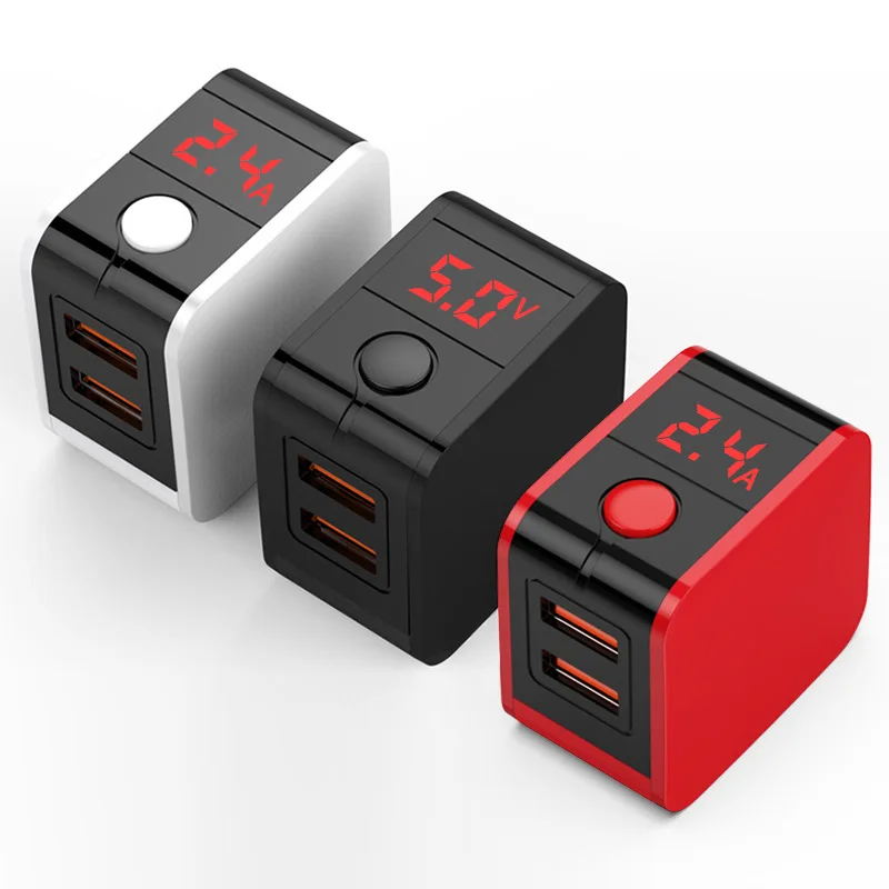 Nohon Hurtig USB-Oplader til iPhone 11 Pro Max Telefon Oplader Adapter med LED-Displayet Dobbelt Væg Rejse Hurtig Carregador Cargador 5