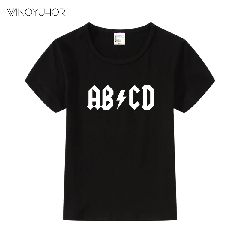 ABCD Breve Udskrive Børn Tshirt Dreng Pige T-shirt lille Barn, Børn, Tøj, Sommer Kort Ærme Toppe Tee Sjovt Tøj 5