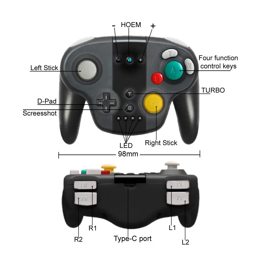 Acekool Wireless Gamepad Spil Pro Controller Konsol Joysticket til Nintendo Skifte til NFC-Gamepad Win 7/ 8/10 Konsol Joysticket 5