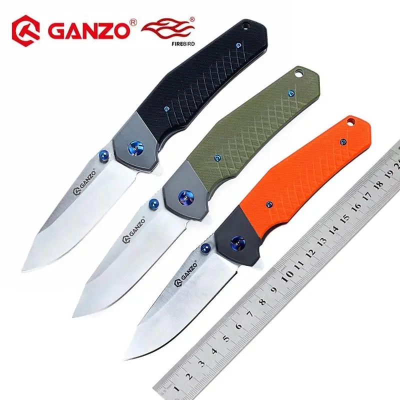 58-60HRC Ganzo G7491 440C blade G10 Håndtere Folde kniv Udendørs Camping Overlevelse værktøj Jagt Lomme Kniv taktiske edc værktøj 5