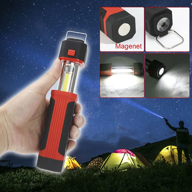 ANJOET LED arbejdslys Med Stærk Magnetisk Krog Mekaniker Kontrol Lampe 3W COB Bærbar lys for Camping Husstand 5