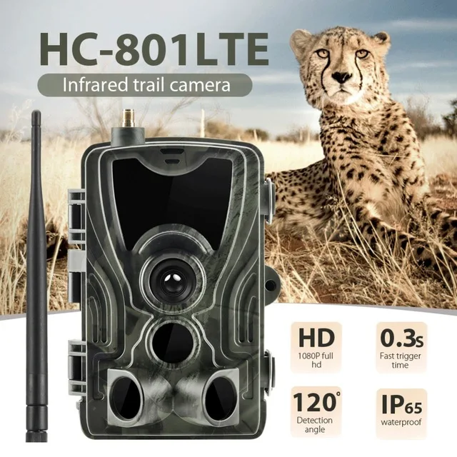 4G Trail Kamera Dyreliv Jagt overvågningskameraer HC-801LTE 16MP 0.3 S Udløse Infrarøde Med Antenne Jagt på Vilde Kamera 5