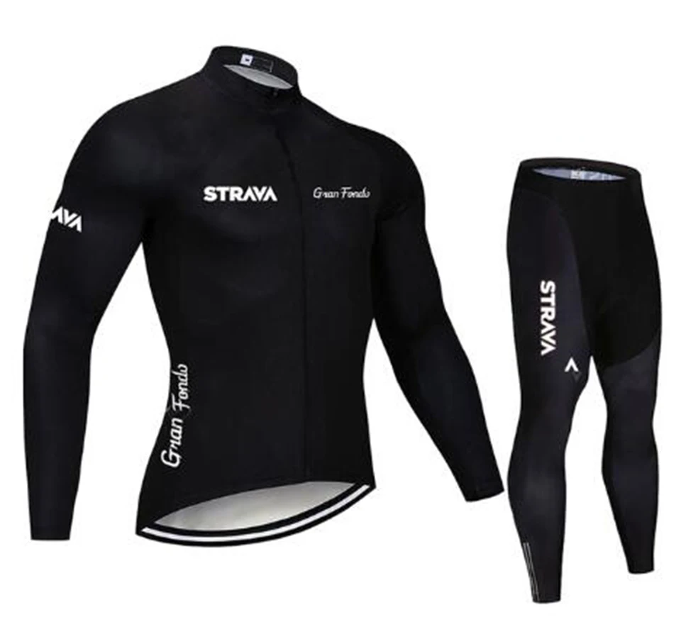 STRAVA 2020 efteråret langærmet trøje passer til mænds mountain road bike efteråret cykling bukser udstyr 5