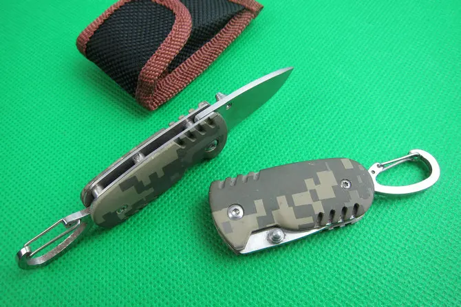 Mini Folde Kniv skarpe 5CR15MOV Stål Lille Lomme Kniv camouflage håndtere Udendørs Overlevelse EDC Værktøj 5
