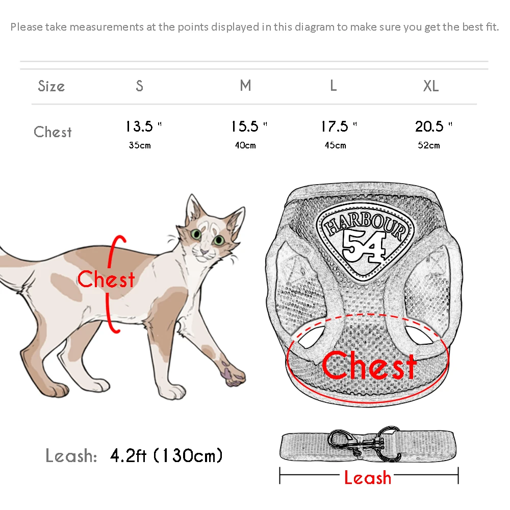 Nylon Mesh Udnytte Vest for Kat Hund Seler og Snor Sæt Katte Produkt Justerbar for Kæledyr Kat, der går Sele Strap Chihuahua 5