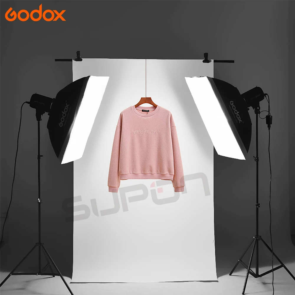 Godox 2x E250 Studio Foto Tilbehør Flash Belysning Kit Med Godox PÅ-16 Udløse + 2x Softbox 50x70cm + 2x lys stå 5