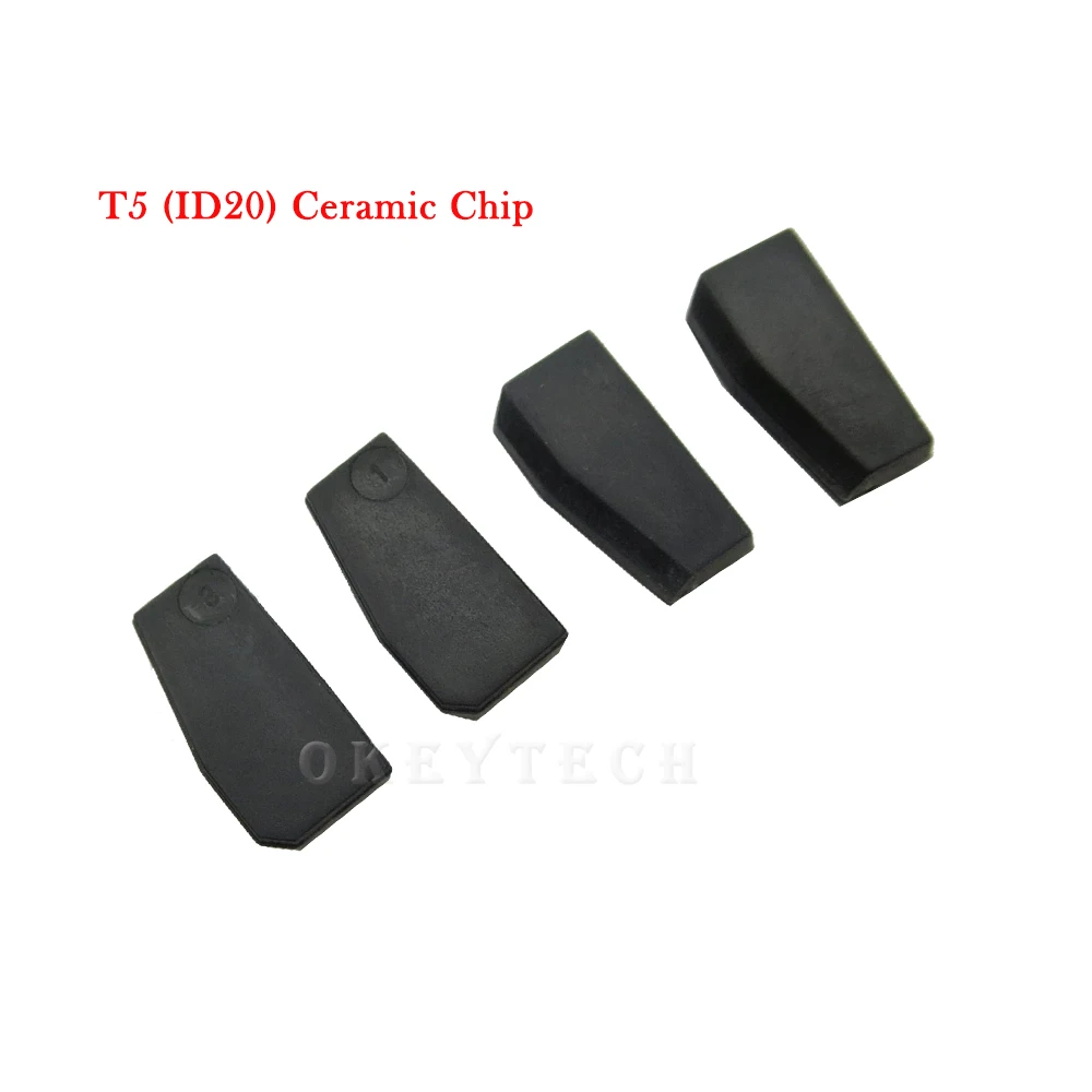 OkeyTech 10stk/masse Nye ID-T5-20 ID20 Transponder Chip Blank Carbon T5 Cloneable Chip For Bil-Tasten Cemamic T5 Glas, Keramik Chip 5