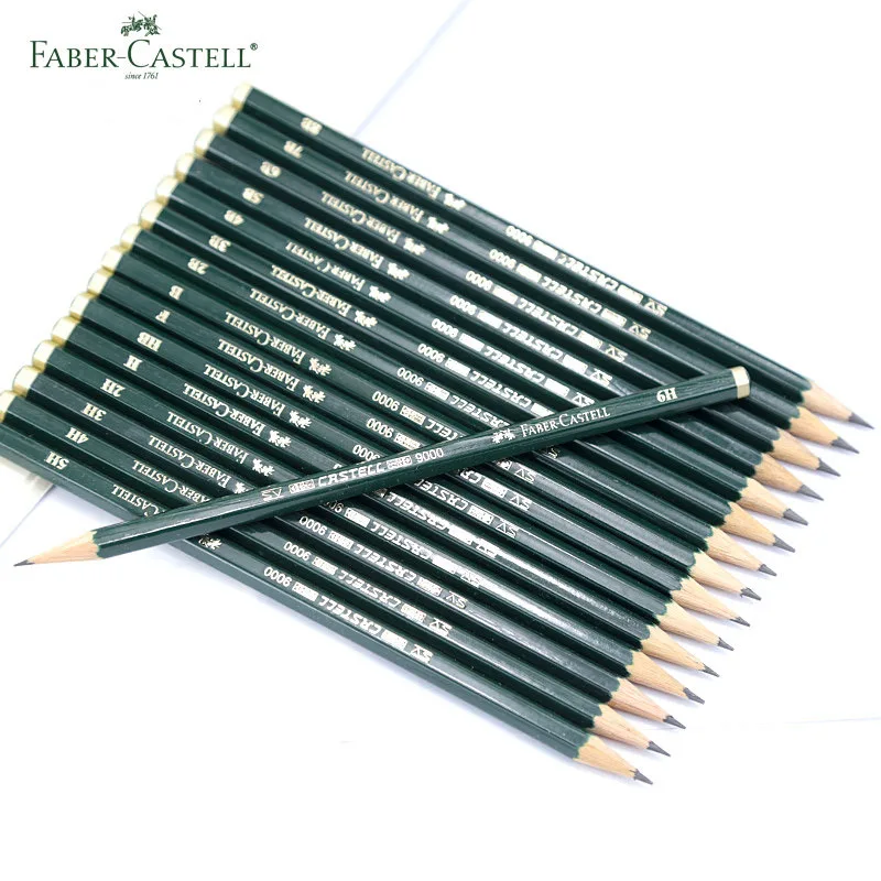 Faber-Castell 9000 Standard Blyant Tegning Dyr sat 16/12pc Grafit Skitse Blyanter Træ-Sort Farveblyant sekskantet Bleistiftes 5