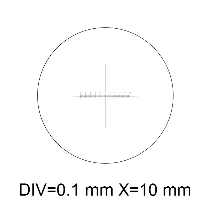 Okular Mikrometer i Diameter 19mm Optisk Glas på Tværs af Lineal Nettet for Biogolical Mikroskop 23.2 mm Okular DIV 1 0.1 0.05 0.2 mm 5