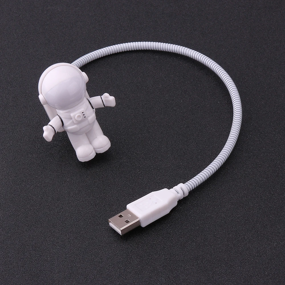 Mini læselampe USB-Rør For Computer-Bærbar PC, Notebook Ren Hvid Bærbare Spaceman Astronaut LED Nat Lys Justerbar 5