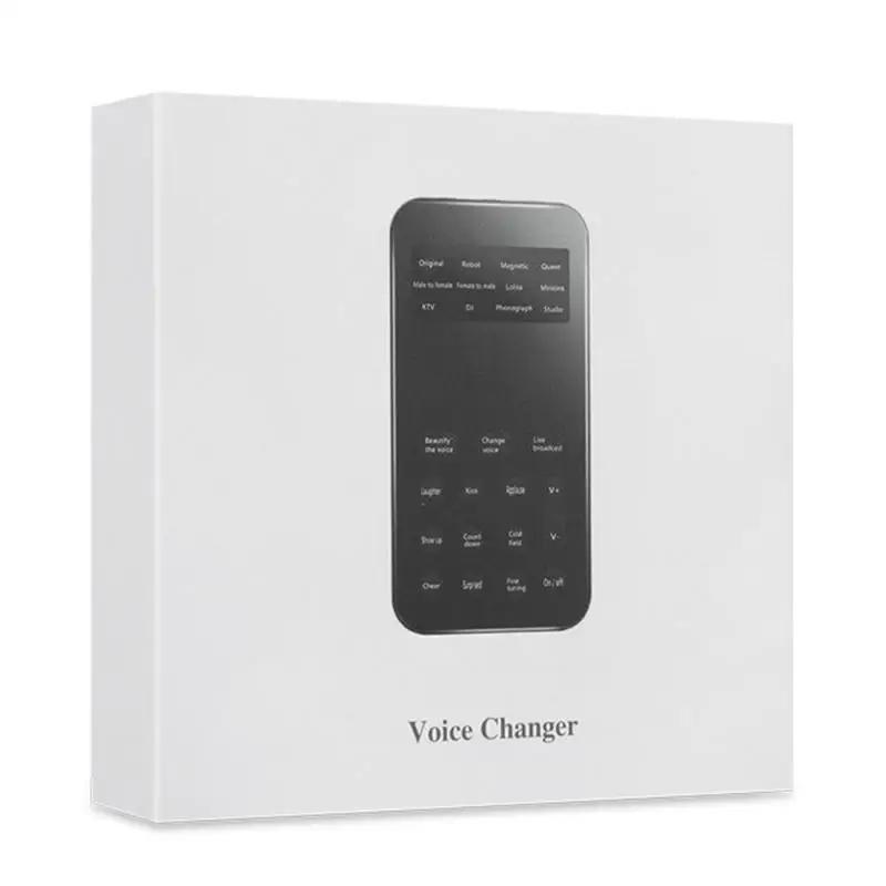 Mikrofon Voice Changer Mini lydkort 12 Lyden Skifter Tilstande lydoptagelse Game Voice Changer for Computer, Telefon 5