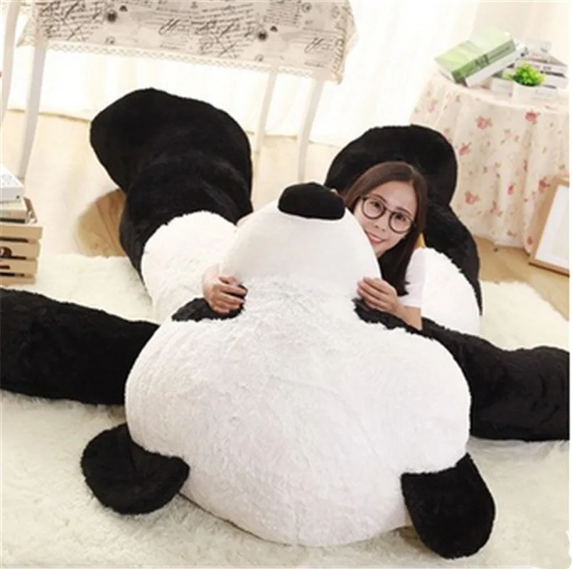 Kinesiske Panda Bear Blød Plys Legetøj Dukke Gave Kæmpe Kæmpe Store Udstoppede Dyr Furry Panda Shell Gratis Fragt 5