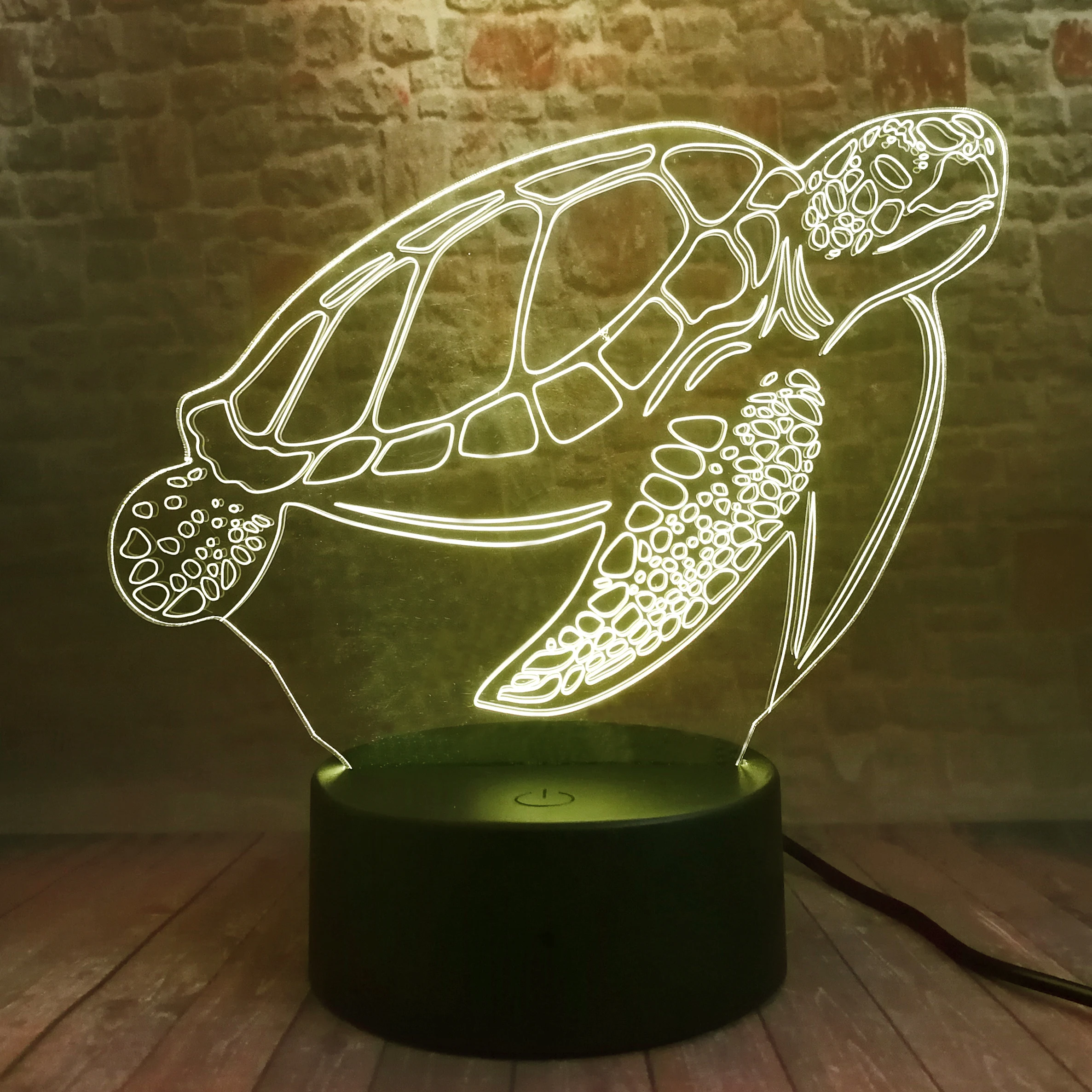 Ocean Sea Turtle Børnehave Nat Lys Sjove Smart 7 Farverne skifter USB Drevne Barn Kids Soveværelse Lampe Drenge Baby Xmas Legetøj Indretning 5