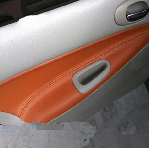 4STK/SÆT Mikrofiber Front / bagpanel Paneler Armlæn Læder Cover Beskyttende betræk Til Peugeot 206 207 /Citroen C2 5