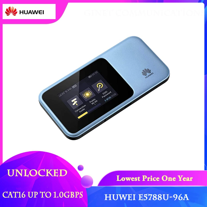 Ulåst Huawei E5788 E5788U-96A Cat16 Gigabit Lomme 4G 5G Mobile Router WiFi Hotspot Router 5