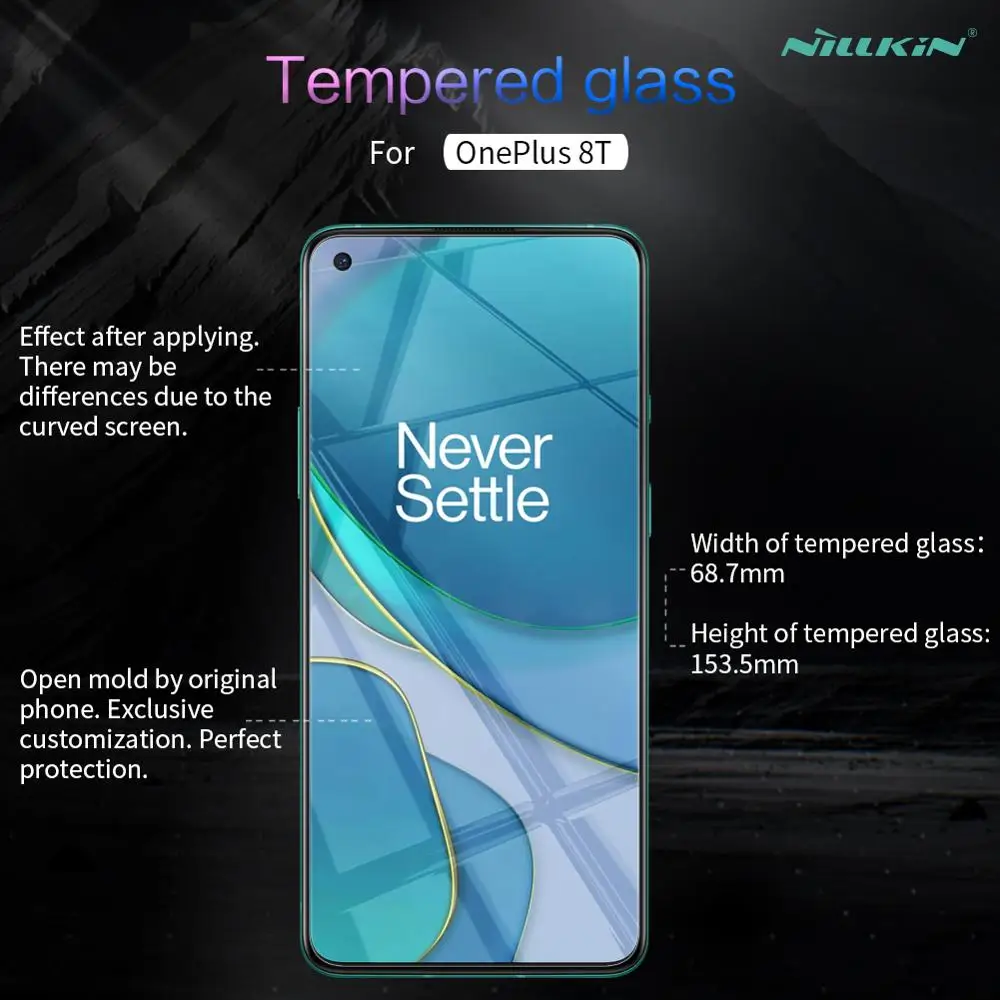 For OnePlus 8T Hærdet Glas Nillkin Fantastisk H&H+Pro Skærm Protektor til Et Plus 8T Beskyttende Film 5