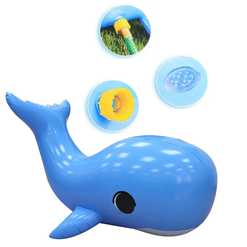 Offentlig Afspilning Børn Oppustelige Sprøjte Vand Pad Søde Tegneserie Dyr Dolphin Vand Mat Spille Pool Lawn Sprinkler-Toy 5