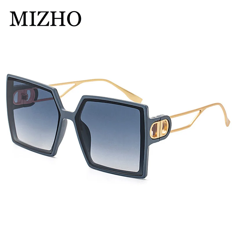 MIZHO Mode Protable Store Firkantede Solbriller Originale Mærke Gradient Design solbriller Kvinder Kendte Overdimensionerede Damer 5