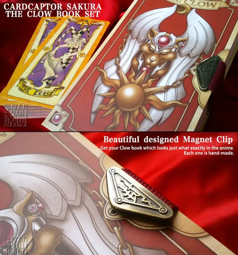 Anime 53 Stykker Cardcaptor Sakura Kort Sæt Med Guld Clow Bog, Tarot-Kort Ny i Æske 5