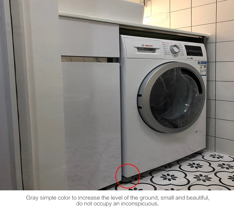 4XAnti Slip Og støjdæmpende Vaskemaskine Fødder skridsikre Måtter Køleskab Anti-vibrations-Pad Køkken, Badeværelse Mat 5