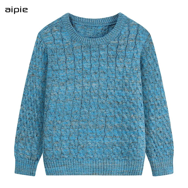 Tykke Børn trøjer bomuld strik drenge pullover sweater ensfarvet langærmet drenge overtøj tøj 5