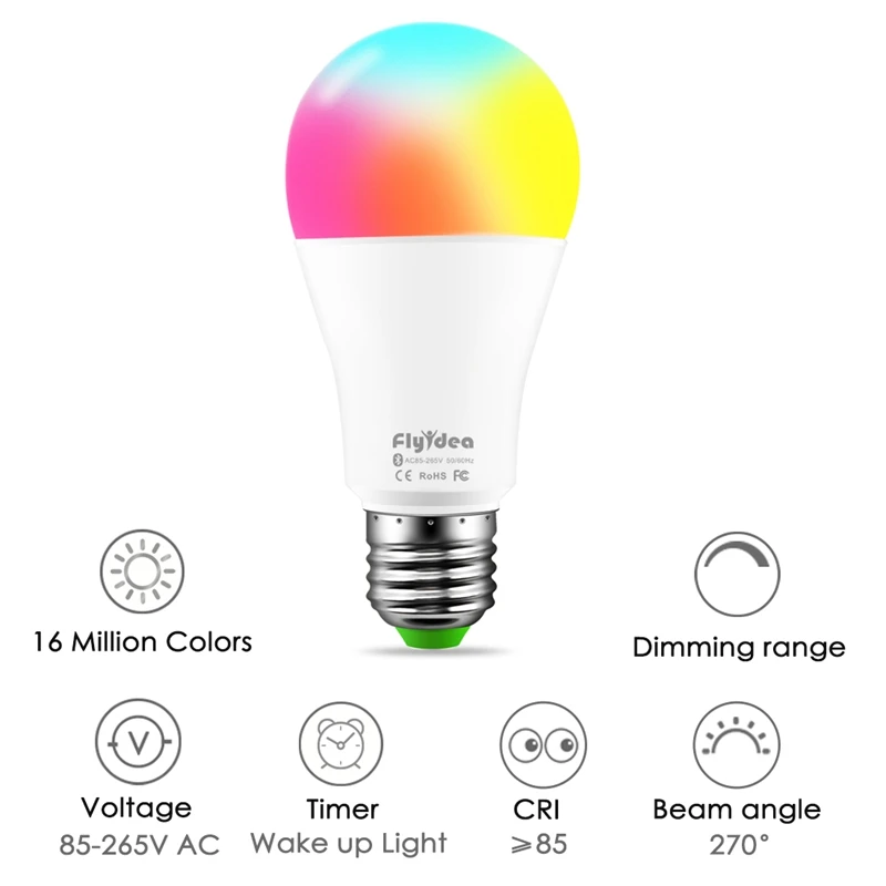 Nye Trådløse Bluetooth4.0 Smart Pære RGBW Android LED-Belysning i Hjemmet Farve Skiftende Magic Hukommelse lampe fra google play/APP Store 5