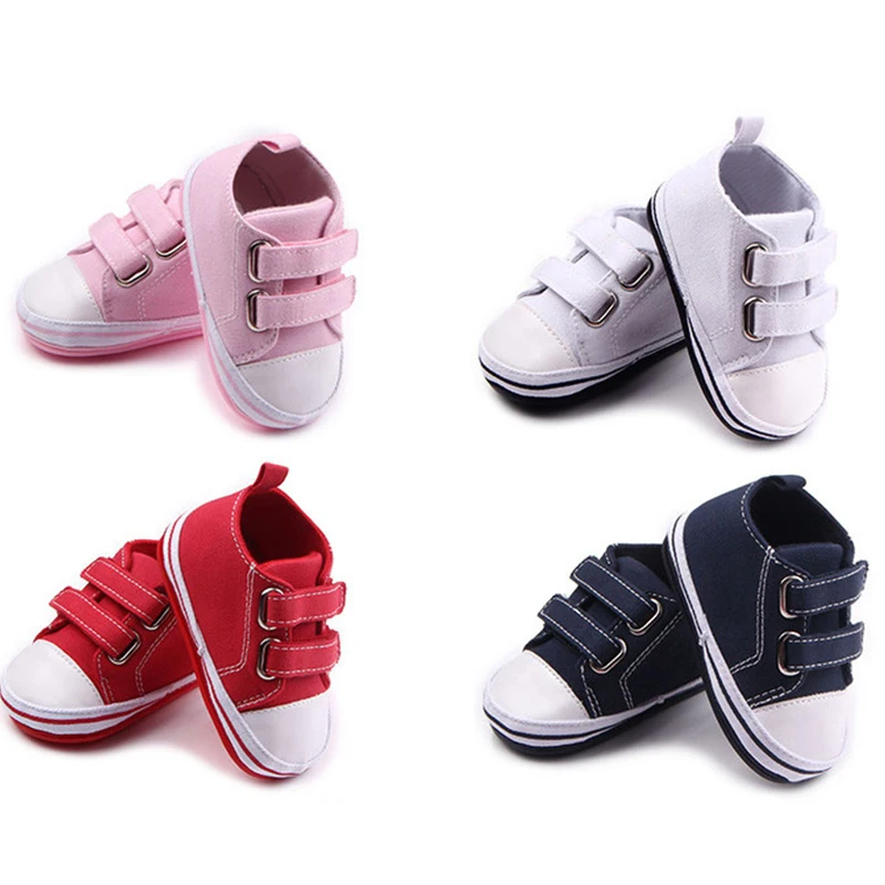 0-18M baby sko piger lærred hook & loop baby dreng sko nyfødte baby sko mokkasiner sneaker shoes de recien nacido F24 5