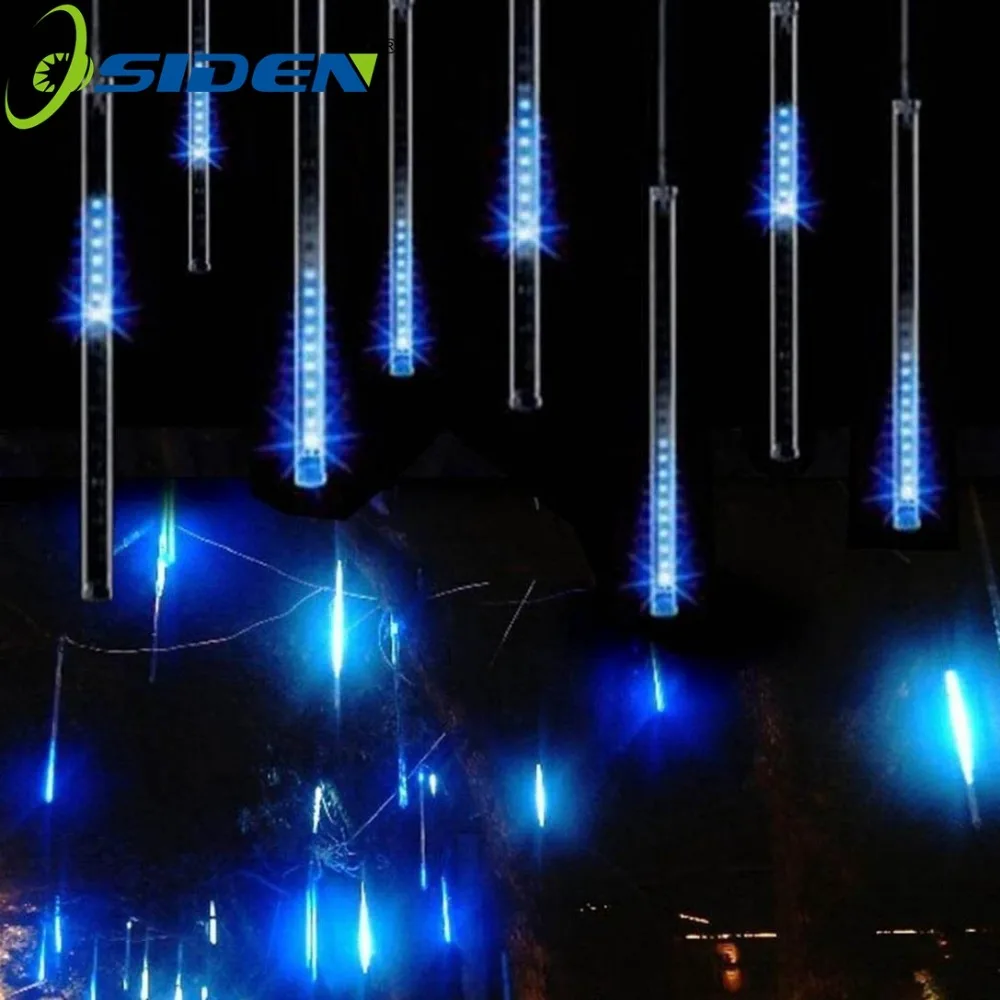 OSIDEN Meteor Rør Brusebad Regn String 30CM LED Christmas Light bryllupsfest Have Xmas String Lys Udendørs Nytaar DecorLight 5