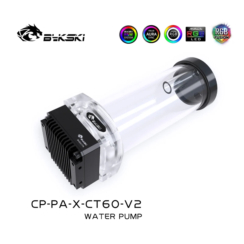 Bykski CP-PA-X-CT60 / CP-PA-X , Pumpe-reservoir Kombination , 10W Pumpe Med Belysning Max Flow 300L/H Max Hoved 3M 5