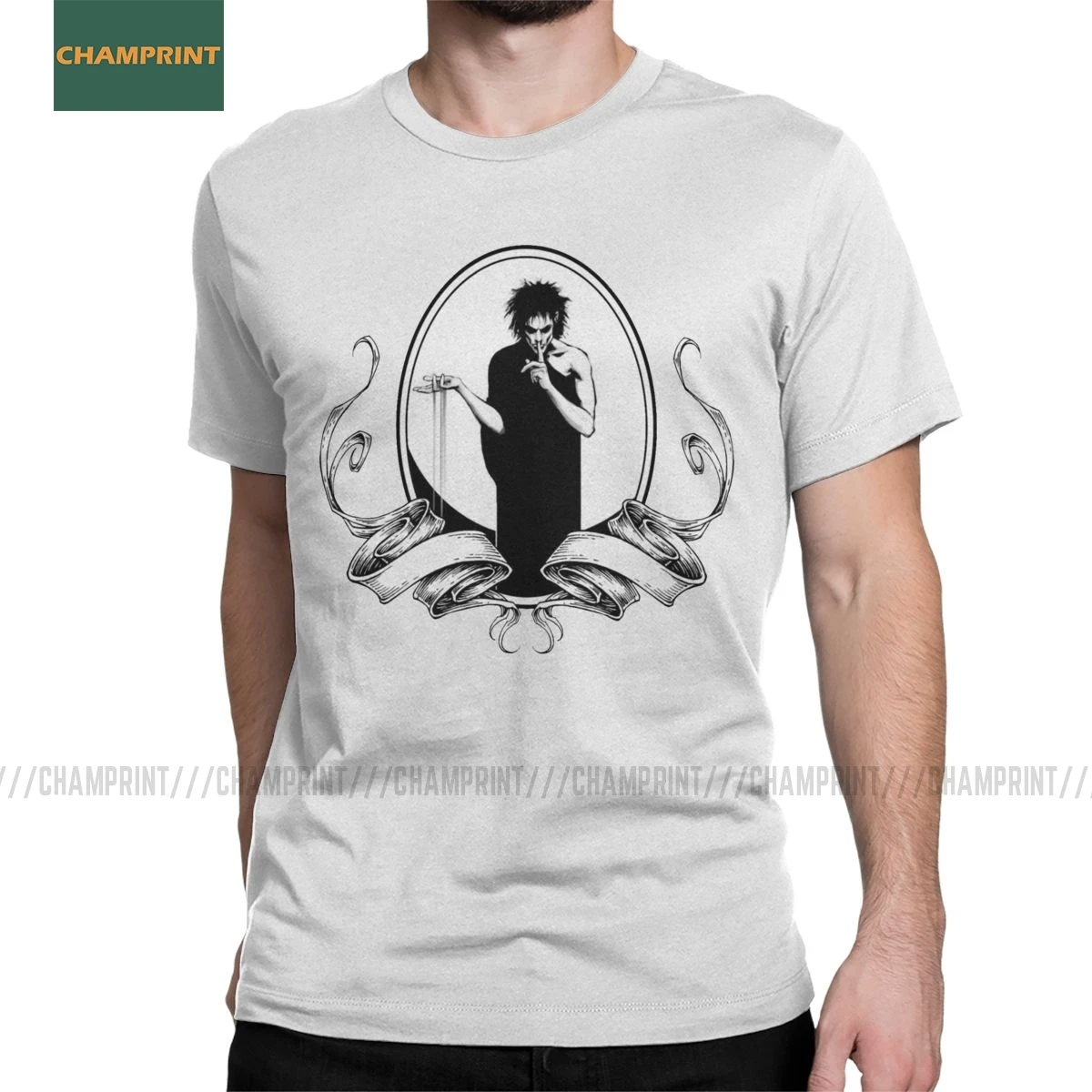Kortærmet T-Shirt Drøm Sandman Sjove Pure Cotton t-Shirt Kort Ærme Død Vertigo Gaiman Morpheus Tegneserie T-Shirt med O Hals 5
