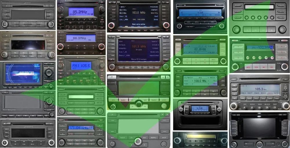 Biurlink Trådløse Bluetooth-Modul AUX-in Audio MP3 Musik Adapter 12Pin Stik til VW for Skoda 5