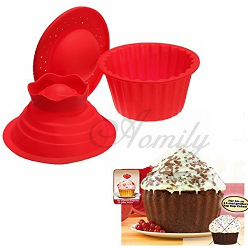 Aomily 3pcs/sæt Silikone Cupcake Dessert Fødselsdag, Kage, Is, Creme Skimmel Muffin Bagning Nonstick-og varmeandigt Genanvendelige Forme 5