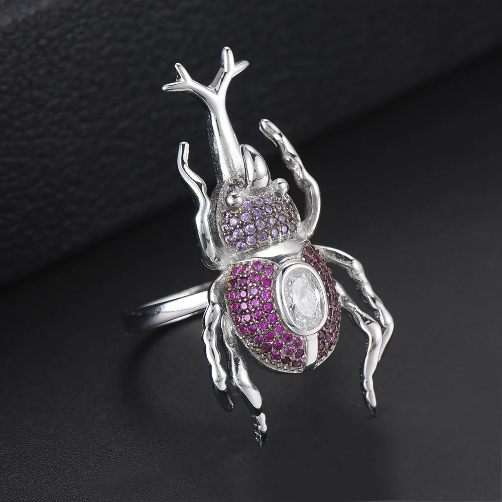 Missvikki Top Cool, Smart Design og Unikke form Spider insekt Fingre Smykker Ring for Kvinder, Mænd, som er Fyldt Skinnende Cubic Zirconia 5