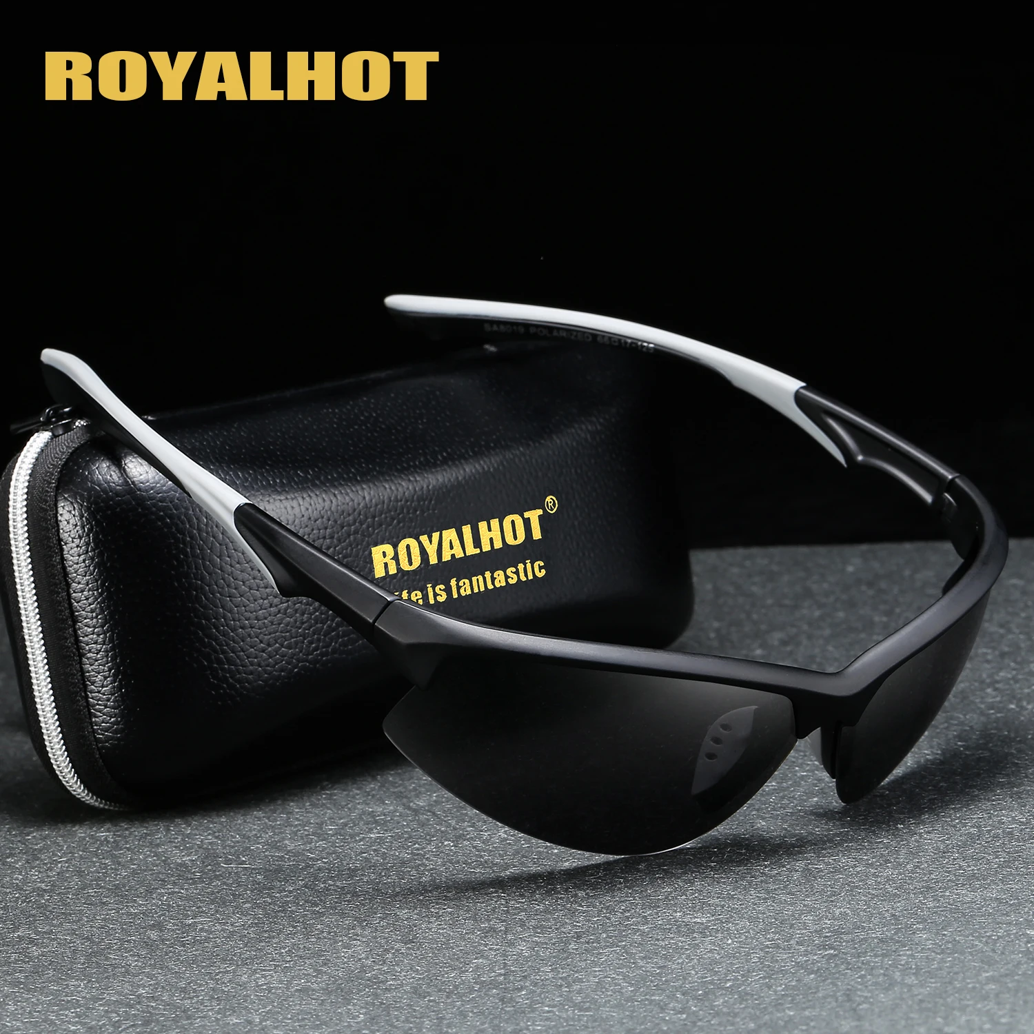 RoyalHot Mænd Kvinder Polariseret Halv Frame Sports Solbriller Vintage Solbriller Retro Briller Nuancer Oculos Mandlige 900197 5
