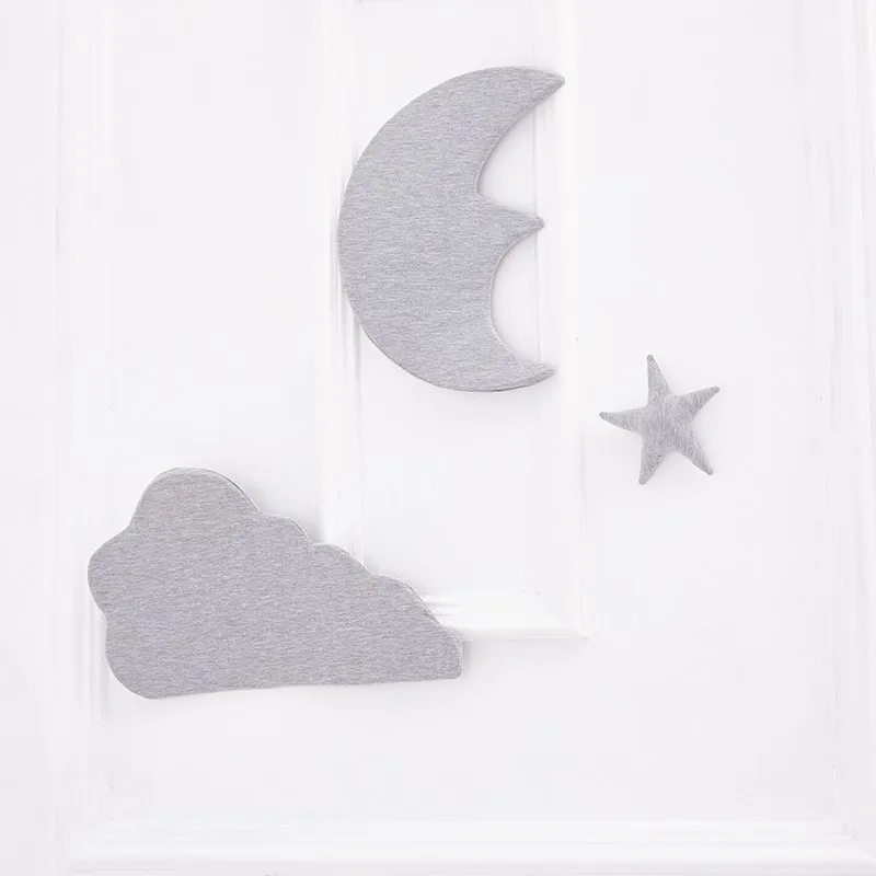 3pcs/sæt 3D Moon Cloud-Stjernede Wall Stickers INS Nordisk Stil til Børn Room Decoration Børn Lege Telt Hængende Ornament Foto Rekvisitter 5