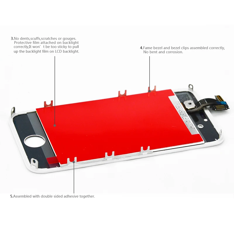 Fabrik LCD-Til iPhone 4 4s LCD-Skærm Touch screen Digitizer Assembly Telefon Reservedele Til iPhone 4 4s LCD-Skærm 5
