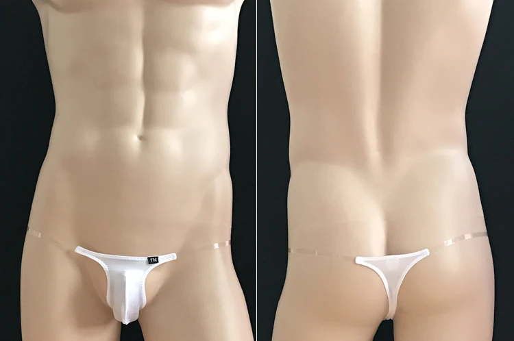 Ultra herre sexet gennemsigtig usynlige klipklapper på mænds penis pose sexet undertøj, g-strenge undertøj g-streng til mænd skridtbeskytter 5