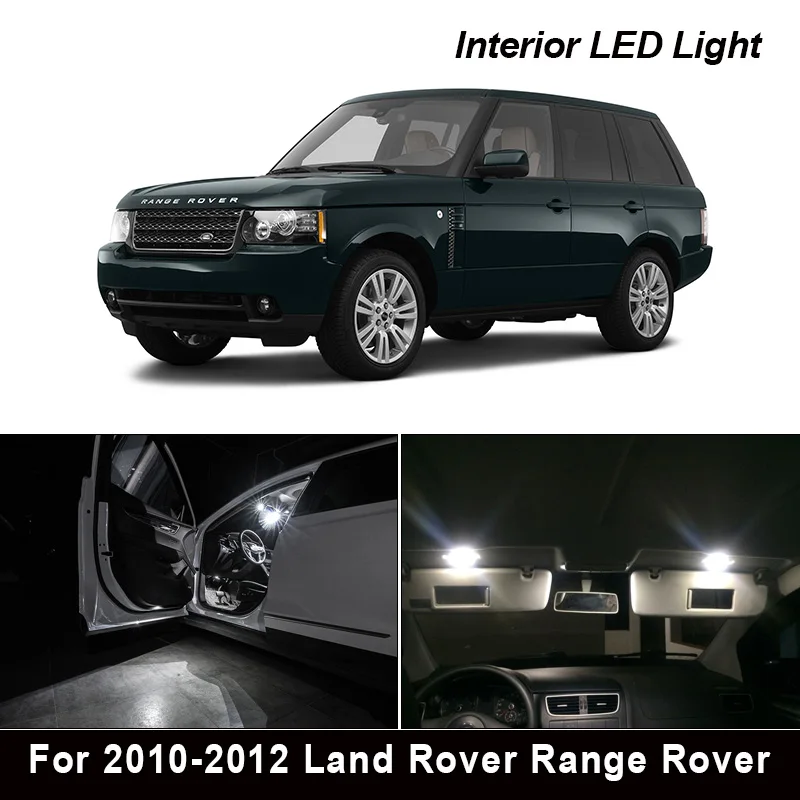 16X pærer til Xenon Hvide LED Interiør Lys Kit For 2010-2012 Land Rover Range Rover Høflighed Kort Dome Kuffert Nummerplade Lys 5