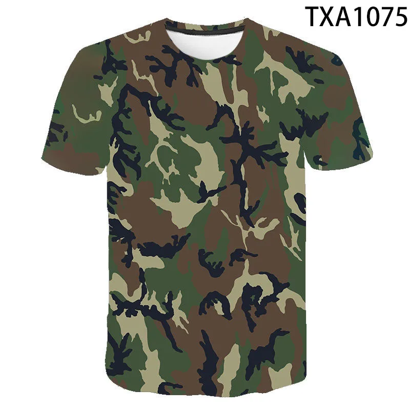 2020 Sommer Cool 3D Printet Militær Camouflage T-Shirt Mænd, Kvinder, Børn, kortærmet T-shirt Brand Toppe Dreng Pige Kids Tee 5